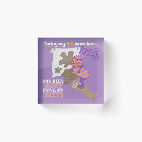 Item preview, IBD Monster, Sheets - Crohn's and Colitis Awareness designed and sold by poo-tee.