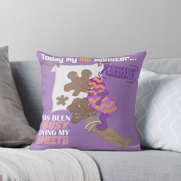Item preview, IBD Monster, Sheets - Crohn's and Colitis Awareness designed and sold by poo-tee.
