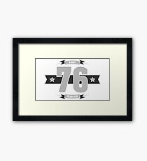 B-day 76 (Light&Darkgrey) Framed Print