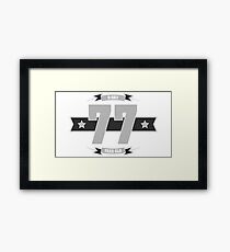 B-day 77 (Light&Darkgrey) Framed Print