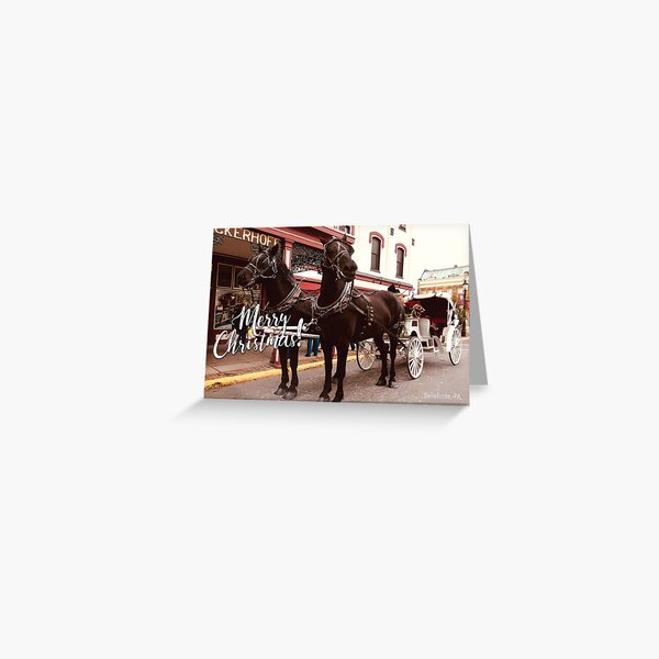 Merry Christmas - Carriage Ride - Card Greeting Card