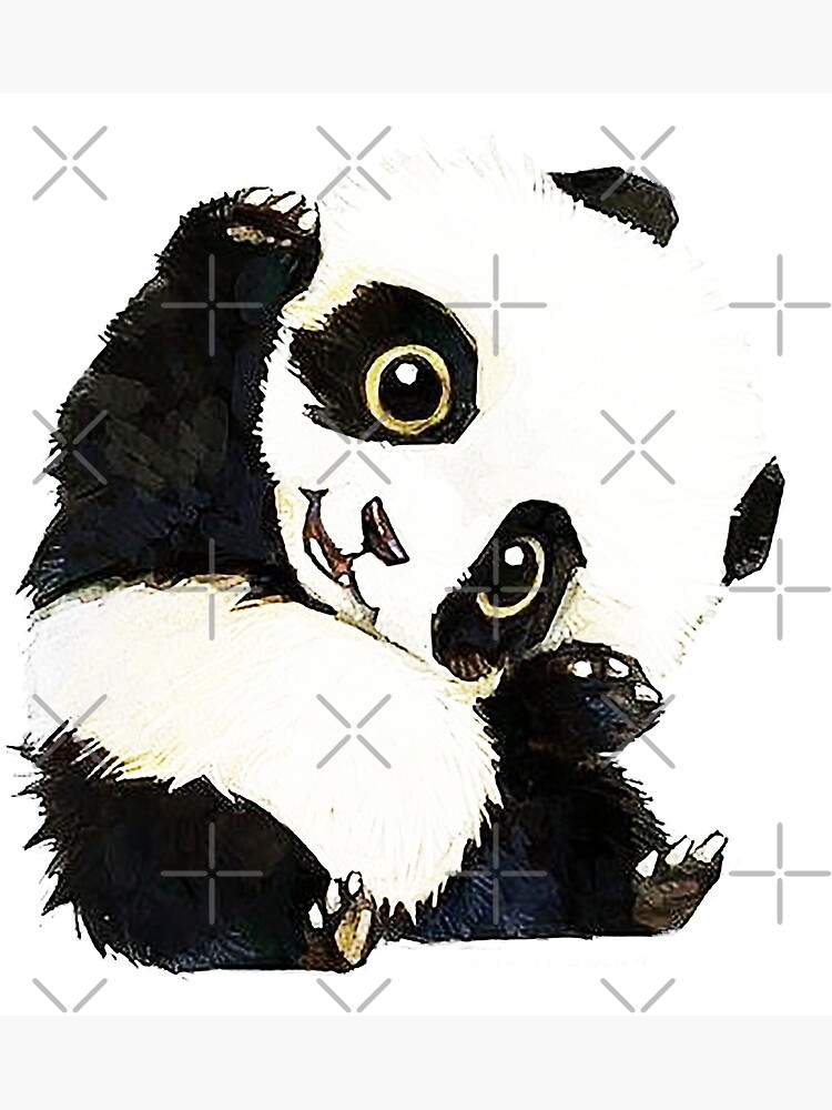 Poster  panda  dessin   par autrouvetout Redbubble