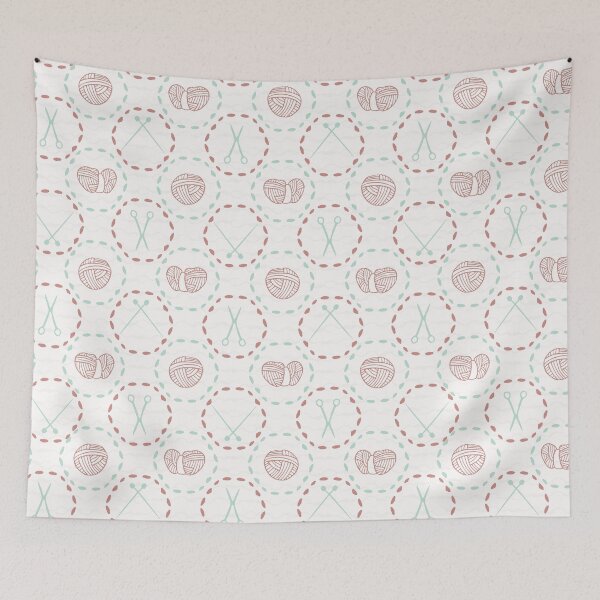 Item preview, Knitting icon crafts Hand drawn flat style ball of yarn wool designed and sold by Limolida.