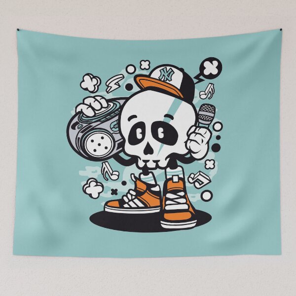 Item preview, Boombox Skull  designed and sold by Nickelparis.