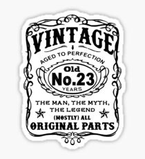 Vintage Aged To Perfection 23 Years Old Sticker