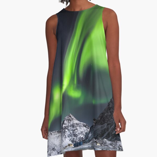 Lights At Skagsanden A-Line Dress