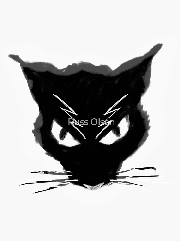 "Electric Kitten" Sticker for Sale by Russtache108 | Redbubble