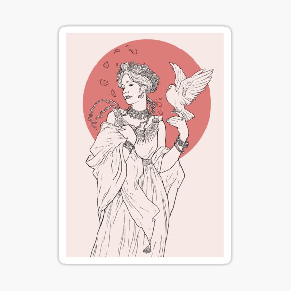 Aphrodite - Greek Goddess of Love and Beauty Sticker Sticker by Cosmoverso