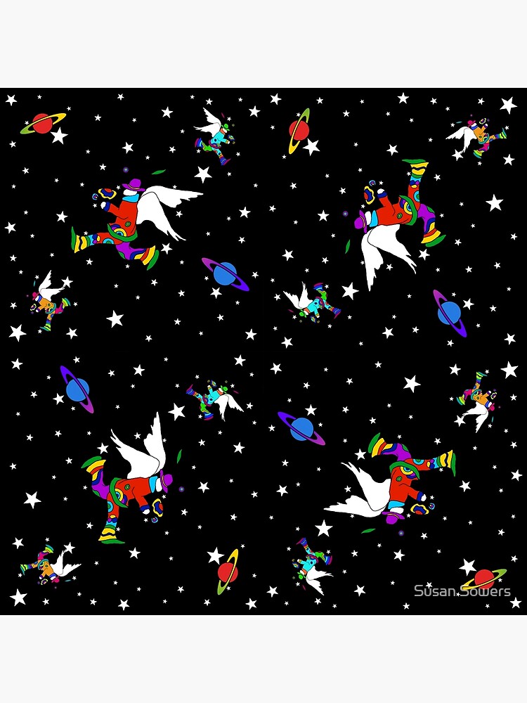 Angel Dudes Starry Night - black by SSSowers