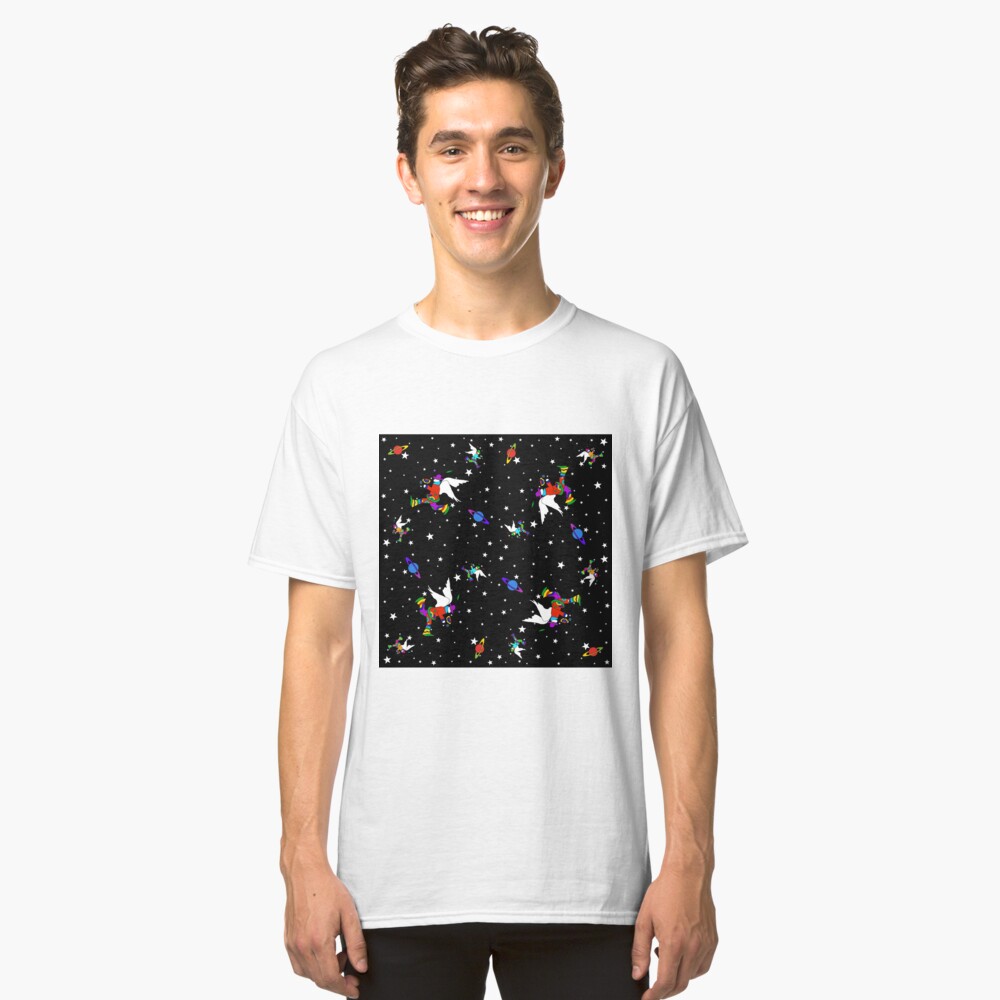 Angel Dudes Starry Night - black Classic T-Shirt
