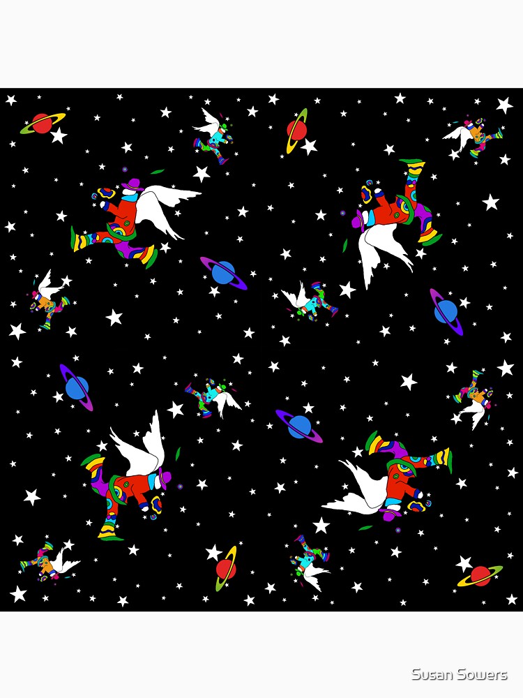 Angel Dudes Starry Night - black by SSSowers