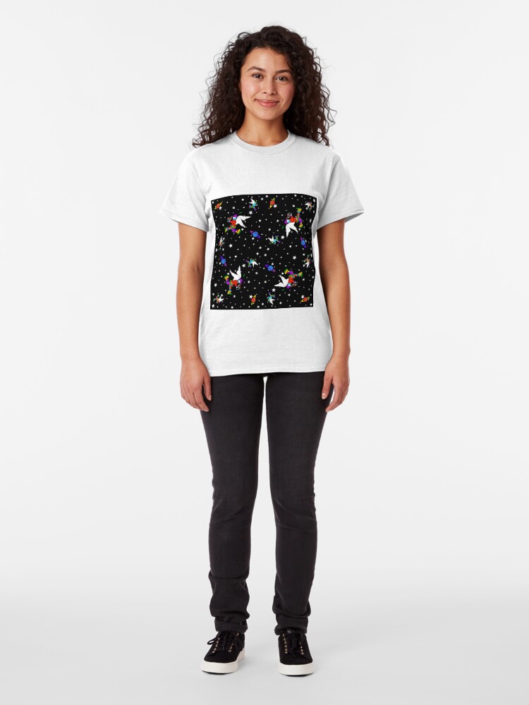 Alternate view of Angel Dudes Starry Night - black Classic T-Shirt