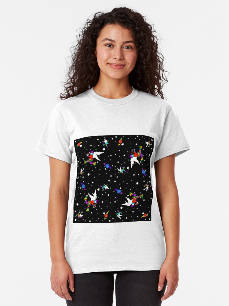 Alternate view of Angel Dudes Starry Night - black Classic T-Shirt