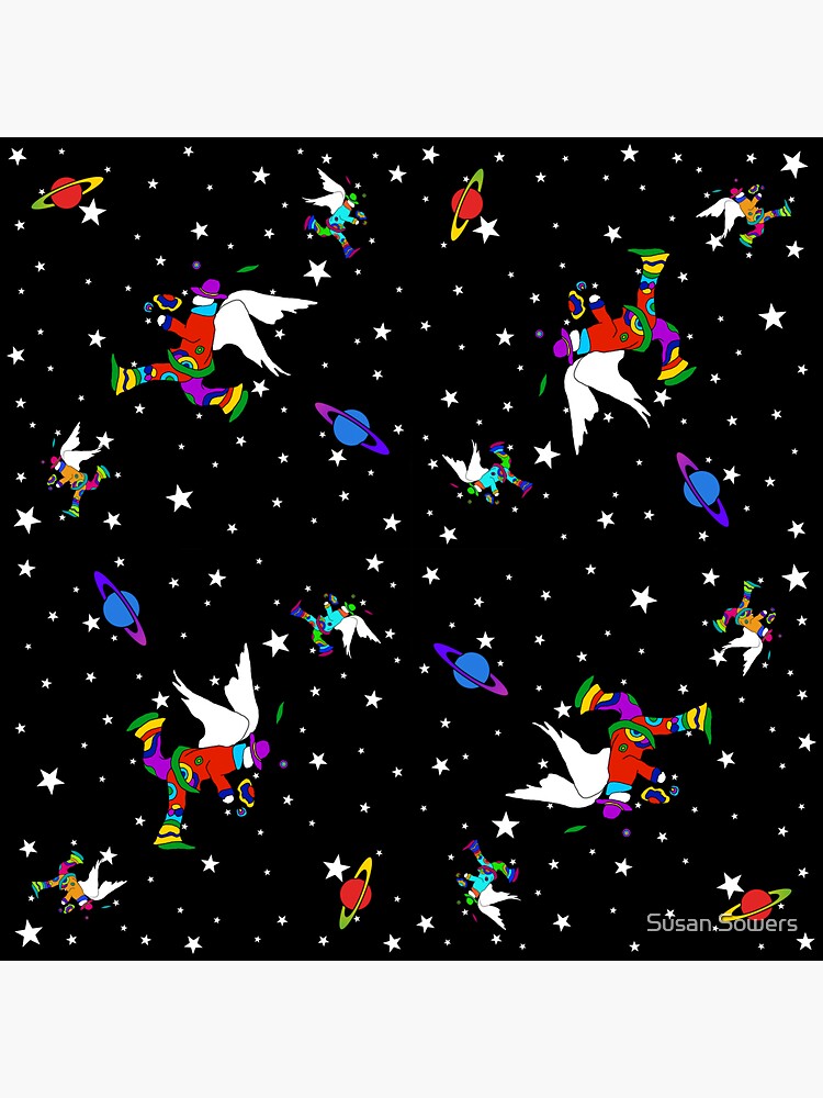 Angel Dudes Starry Night - black by SSSowers