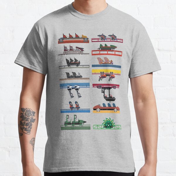 Six Flags Magic Mountain Coaster Cars Design Classic T-Shirt