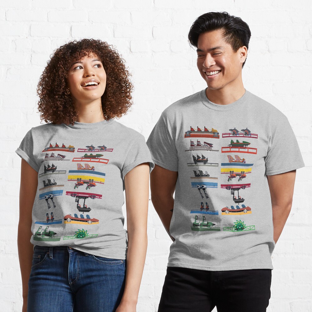Six Flags Magic Mountain Coaster Cars Design Classic T-Shirt