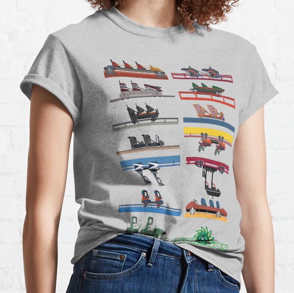 Six Flags Magic Mountain Coaster Cars Design Classic T-Shirt