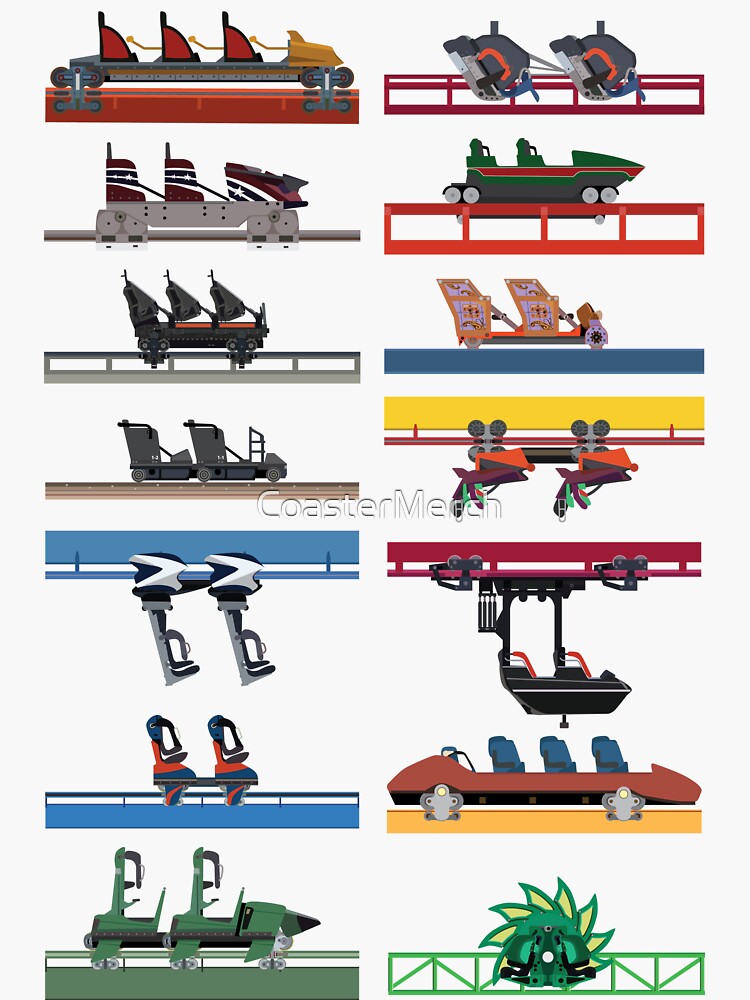 Six Flags Magic Mountain Coaster Cars Design by CoasterMerch