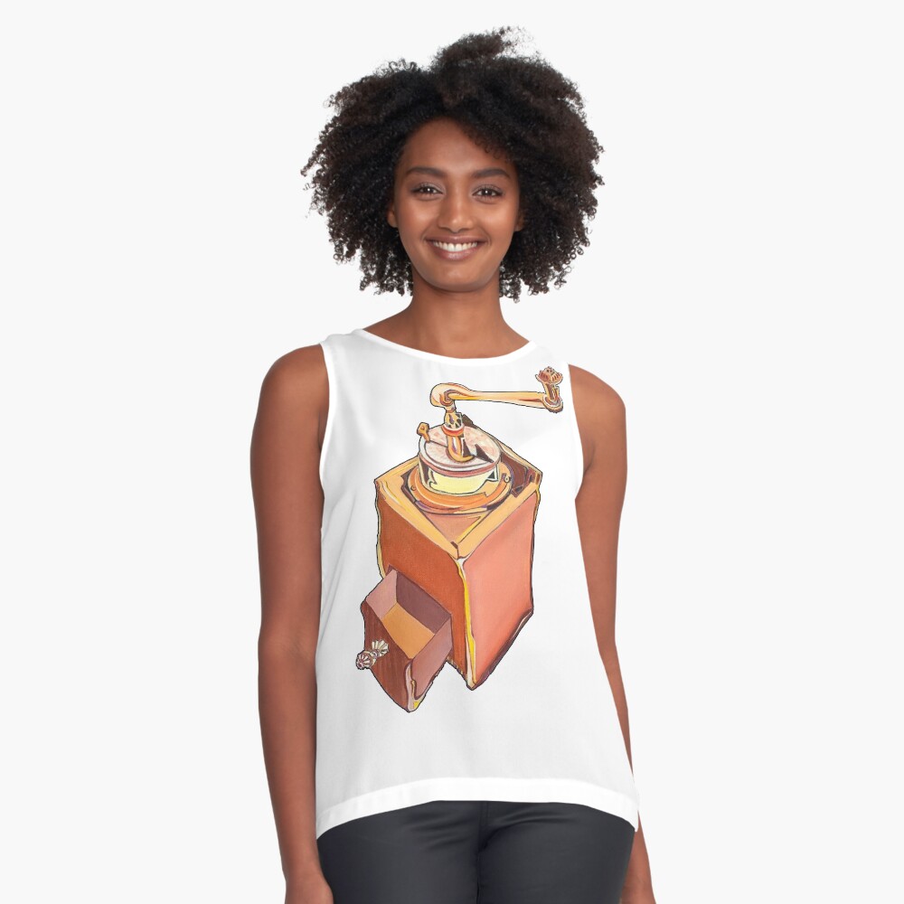 Coffee Grinder Sleeveless Top