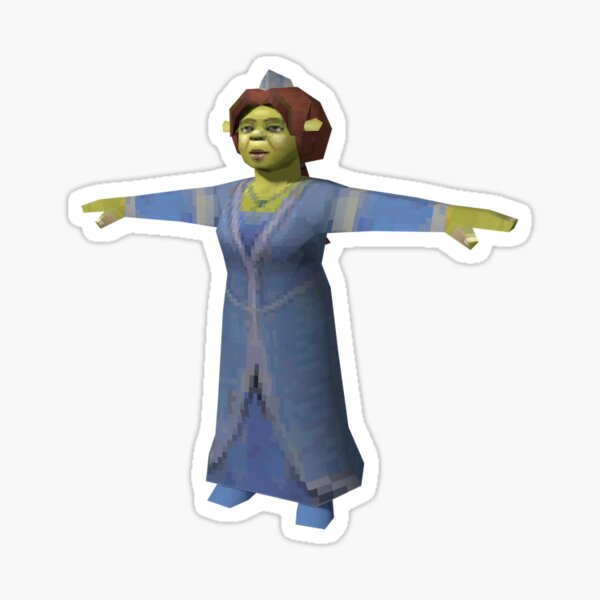 shrek is life t pose  Sticker for Sale by chongca