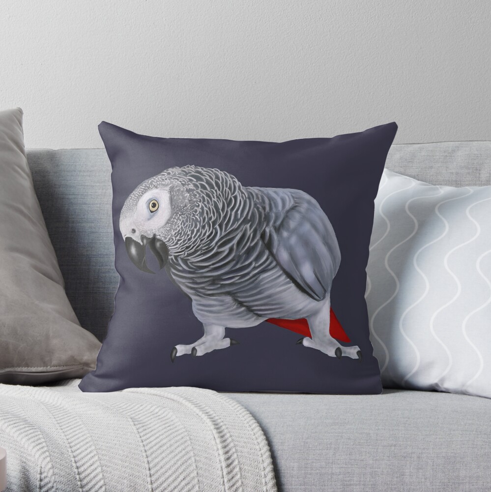 parrot plush pillow