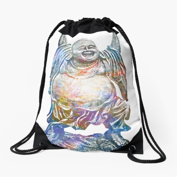 Mystic Whirlpool | Happy Buddha Remixx Drawstring Bag
