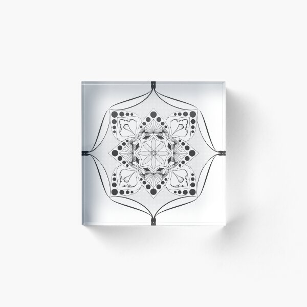 Lotus Mandala Acrylic Block