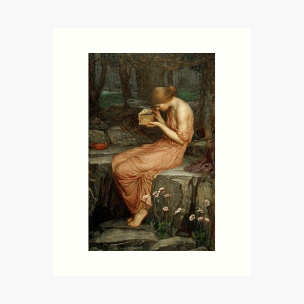 Fine Art Print Pandoras Box (Vintage Fantasty) - John William Waterhouse