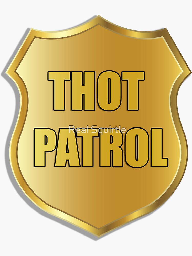 Thot Patrol Pocket Badge Print T-Shirt Thot Patrol Pocket Badge Print T-Shirt
