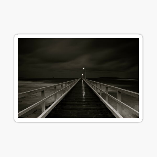 Stormy Pier Sticker