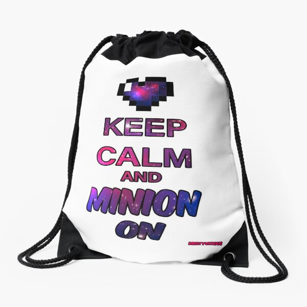 Keep Calm and Minion On Drawstring Bag