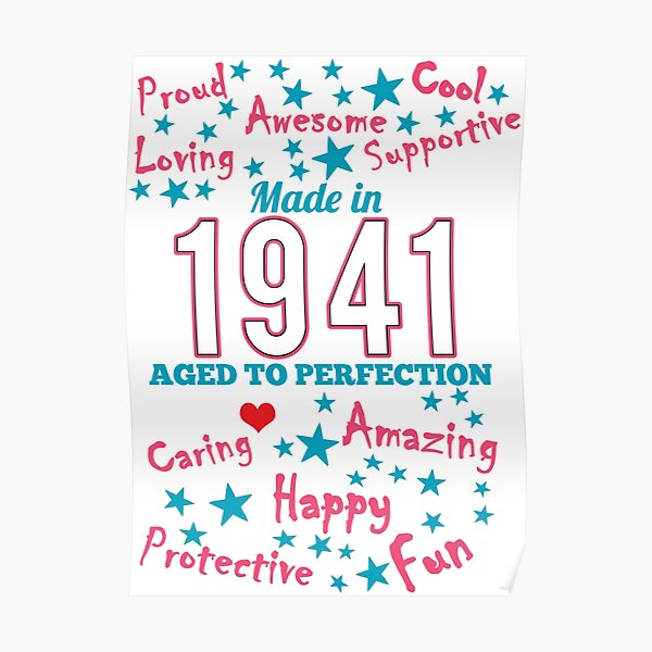 Born In 1941 Posters Redbubble