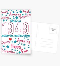 Made In 1949 - Aged To Perfection Postcards