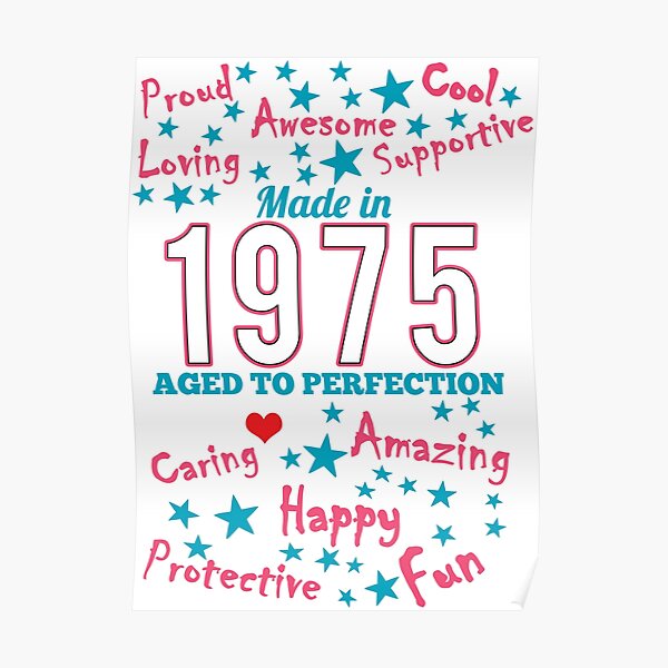 Born In 1975 Posters Redbubble