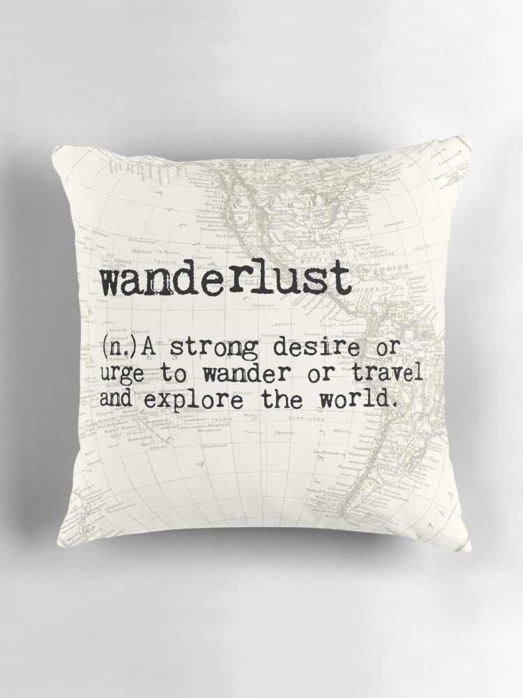Thumbnail 3 of 4, Pillow, Wanderlust designed and sold by wolfandbird.