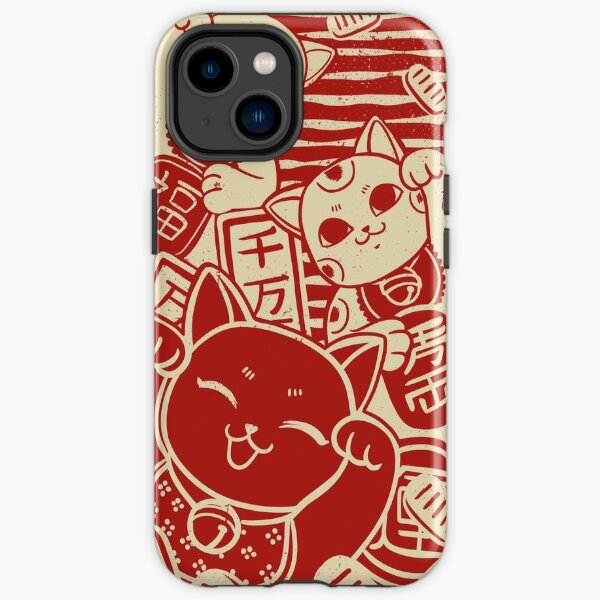  iPhone 14 Pro Samurai Cat Japanese cultural icon retro