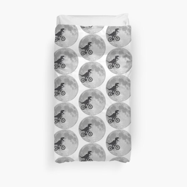 T-rex riding a bike Duvet Cover
