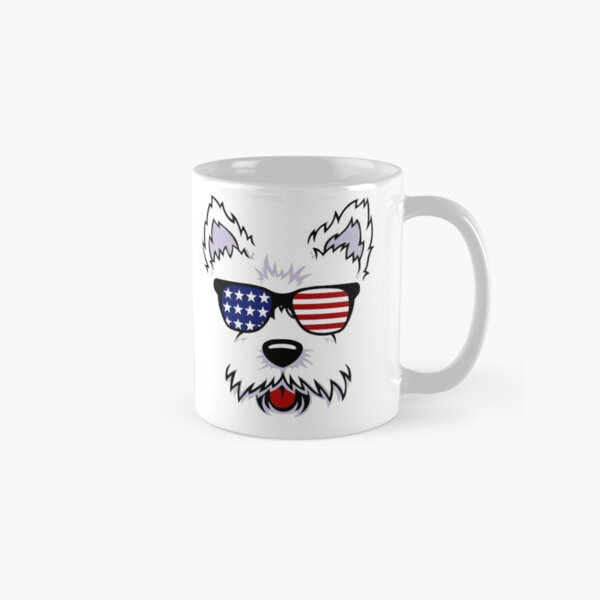 West Highland White Terrier on a Scotch Plaid Coffee Mug Mixer Mug