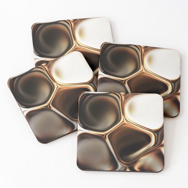 Item preview, Stylish Chocolate Cream Brown Asymmetric Abstract designed and sold by tabbygun.