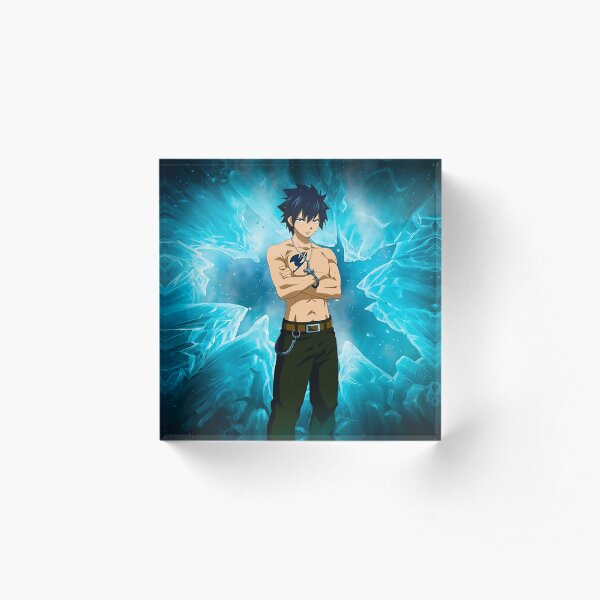 Gray Fullbuster Fairy Tail Anime Galaxy Acrylic Block