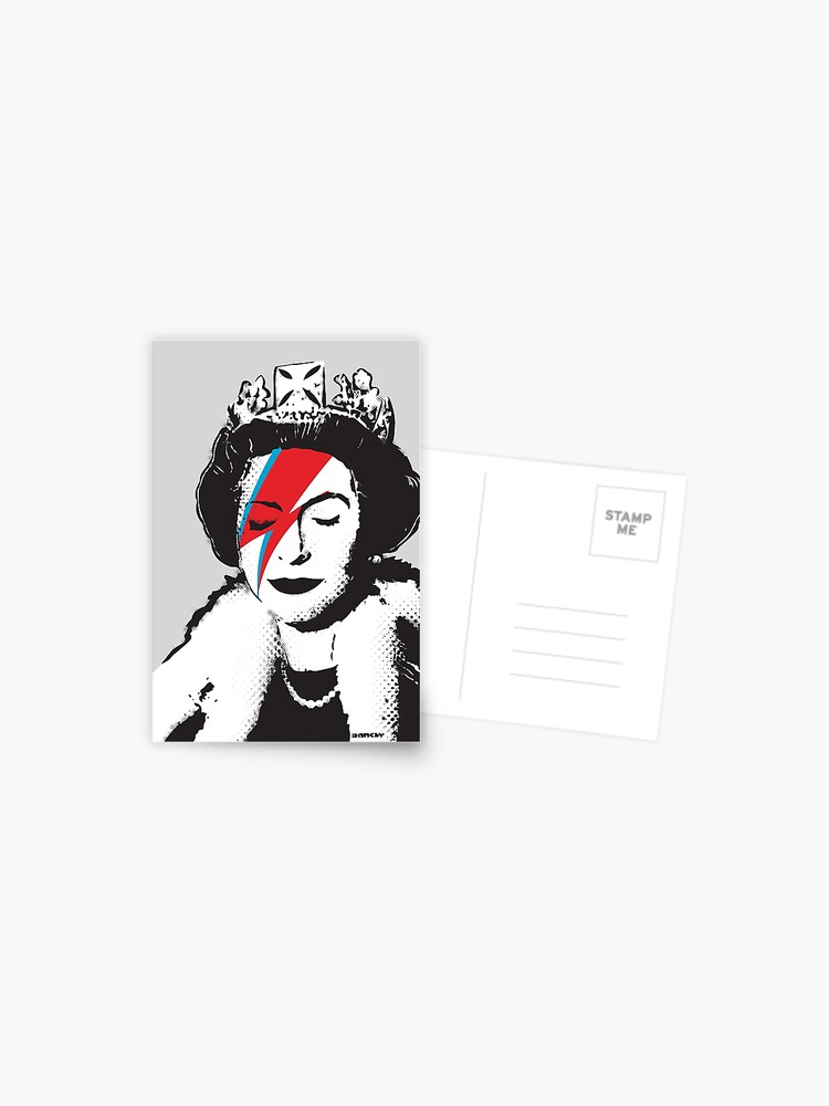 Dominerende spild væk Indsprøjtning Banksy UK England God Save the Queen Elisabeth rockband face makeup HD HIGH  QUALITY ONLINE STORE" Postcard for Sale by iresist | Redbubble