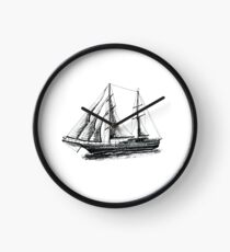 The illustration of Tall Sail Ship Clock