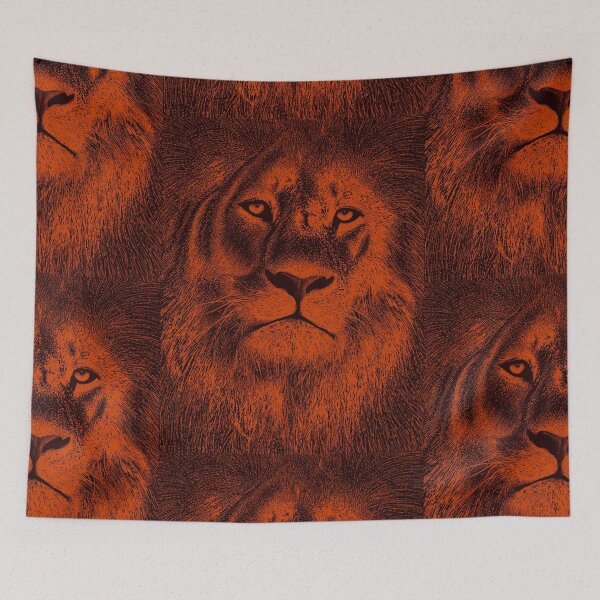 Item preview, Royal Lion Face designed and sold by Wiggly Lines.