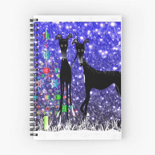 Item preview, Greyhound Sighthound Christmas Tree scene designed and sold by HoundieLover.