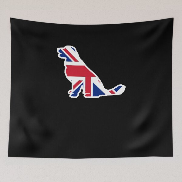 Item preview, Golden Retriever Dog Flag of the United Kingdom designed and sold by shoppzee.