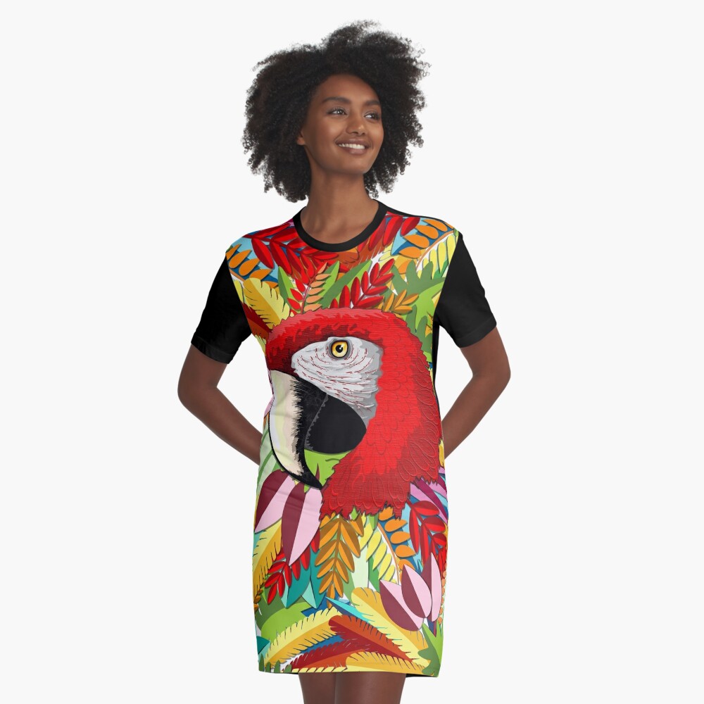 Parrot print outlet dress