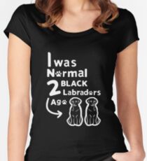 2 Two Black Lab Labrador Retriever Gift Idea Dog Women's Fitted Scoop T-Shirt