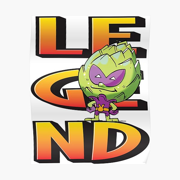 Legend Artichoke Alien The Man The Myth The Legend Funny Alien I Believe in Aliens Foodietoon Poster