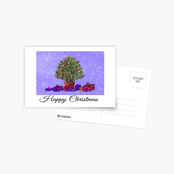 Tree Christmas cards Postal