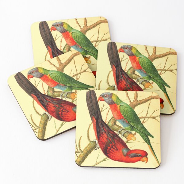 Item preview, TROPICAL BIRDS, PARROTS,Colorful Lorries designed and sold by BulganLumini.